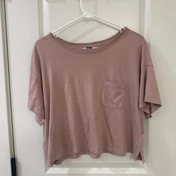 old navy tan crop tee - Picture 2 of 4